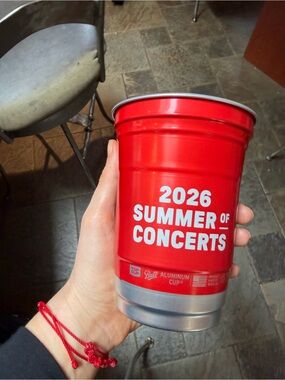 2026 Summer of Concerts Ball Aluminum Cup Riley Green Pitbull Hillary Duff Kesha